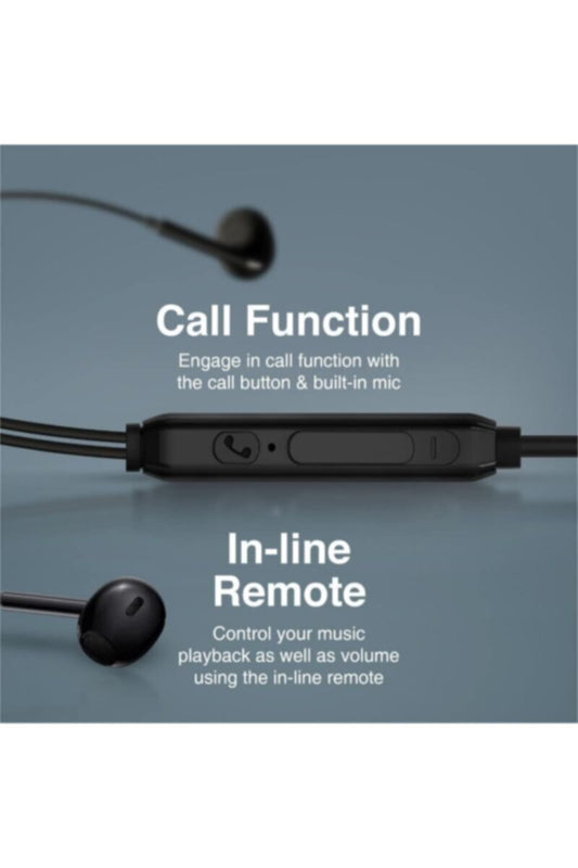 PROMATE | Earpod Styled Wired Earphone With Aux Connectivity Black | TE0198860
