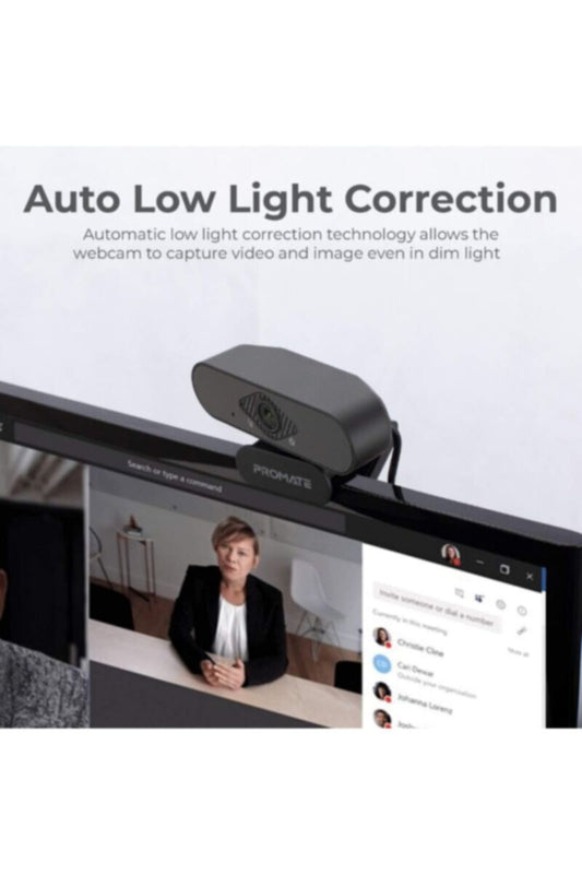 PROMATE | Full-Hd Web Camera With Mic, 120Degree Wide Angle, USB Connectivity | TE0155151