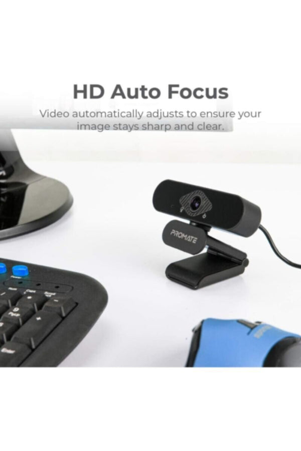 PROMATE | Full-Hd Web Camera With Mic, 120Degree Wide Angle, USB Connectivity | TE0155151