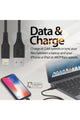 PROMATE | High Tensile Strength Data Sync & Charge Cable With Lightning Connector 1.2 Meter Cable Length | TE0187962