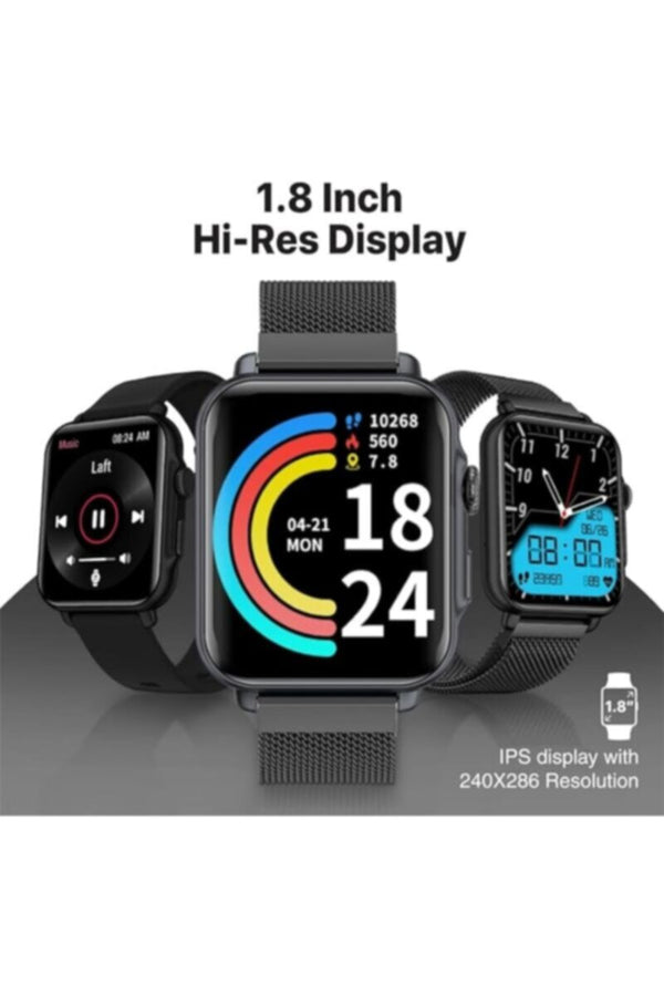 PROMATE | IP68 Fintness Tracker Smart Watch With Hands Free Support,1.8" Ips Display Black | TE0201523