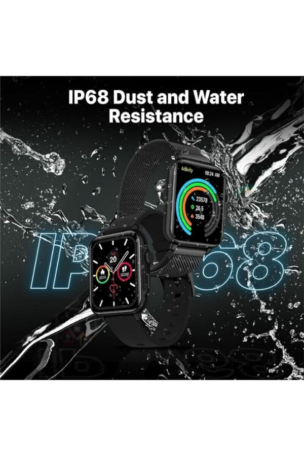 PROMATE | IP68 Fintness Tracker Smart Watch With Hands Free Support,1.8" Ips Display Black | TE0201523