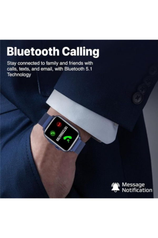 PROMATE | IP68 Fintness Tracker Smart Watch With Hands Free Support,1.8" Ips Display Blue | TE0201524