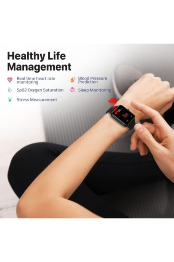 PROMATE | IP68 Fitness Smart Watch 37 Sports Modes Bluetooth Fitness Watch with 1.78â€ AMOLED Display Graphite | TE0201522