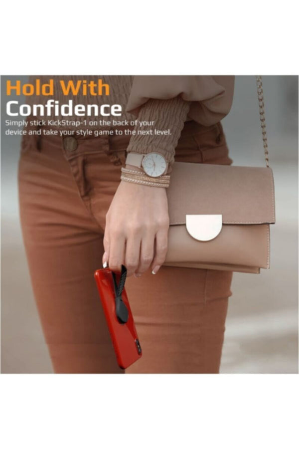 PROMATE | Kickstrap Multifunction Finger Strap Phone Holder Black | TE0152556