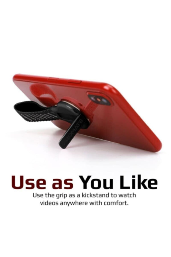 PROMATE | Kickstrap Multifunction Finger Strap Phone Holder Black | TE0152556