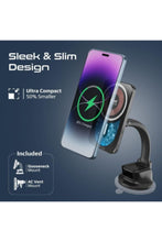 PROMATE | Magnetic Wireless Car Charger, Ultra-Fast Transparent Magnetic Charger with 15W Output | TE0204112