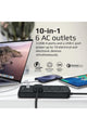 PROMATE | Power Strip with USB-C Port, 10-in-1 Surge Protector Power Extension with 3250W 6 AC Plugs, 20W USB-C PD, QC 3.0 Port | TE0167080