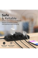 PROMATE | Power Strip with USB-C Port, 10-in-1 Surge Protector Power Extension with 3250W 6 AC Plugs, 20W USB-C PD, QC 3.0 Port | TE0167080