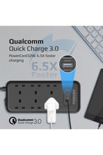 PROMATE | Power Strip with USB-C Port, 10-in-1 Surge Protector Power Extension with 3250W 6 AC Plugs, 20W USB-C PD, QC 3.0 Port | TE0167080