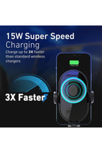 PROMATE | PowerMount 15W Wireless Car Charger Mount, 15W Qi Fast Charging Auto-Clamping Dashboard Air Vent Phone Holder | TE0173342