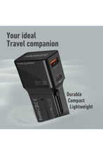 PROMATE | Sleek Universal Power Plug With 18W Power Delivery & Quick Charge 3.0 -Black | TE0173071