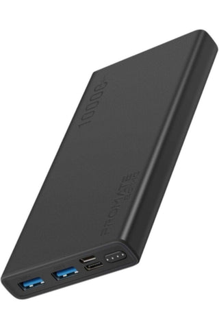 PROMATE | Slim Design 10000mAh Powerbank With Lcd Black | TE0204121
