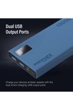 PROMATE | Slim Design 10000Mah Powerbank With Lcd Blue | TE0204122