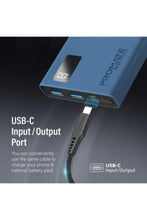 PROMATE | Slim Design 10000Mah Powerbank With Lcd Blue | TE0204122