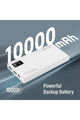 PROMATE | Slim Design 10000Mah Powerbank With Lcd White | TE0204123