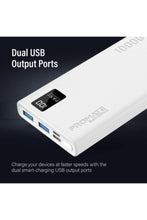 PROMATE | Slim Design 10000Mah Powerbank With Lcd White | TE0204123