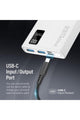 PROMATE | Slim Design 10000Mah Powerbank With Lcd White | TE0204123