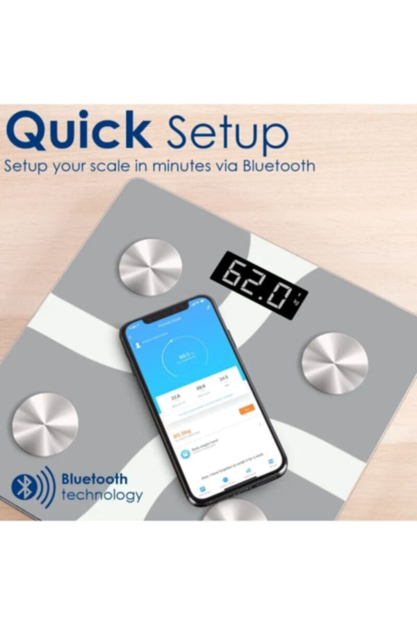 PROMATE | Smart Digital Weighing Scale With Full Body Index Reporting, White | TE0165222