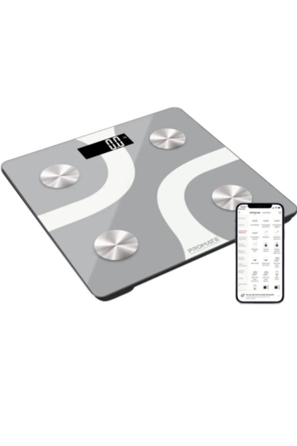 PROMATE | Smart Digital Weighing Scale With Full Body Index Reporting, White | TE0165222