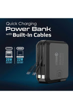 PROMATE | Universal 15000mAh Power Bank Portable Charger with AC Plug, Phone Holder, Built-In 22.5W USB-C Power Delivery Cable | TE0181281