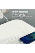 PROMATE | USB-A to Lightning Cable, High Tensile 2.4A Super-Fast USB-A to Lightning Charger 1.2 Meter Cable Length White | TE0188754