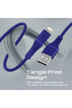 PROMATE | USB-A to Lightning Cable, High Tensile 2.4A Super-Fast USB-A to Lightning Charger 1.2 Meter Cable Length Blue | TE0188755