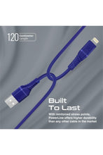PROMATE | USB-A to Lightning Cable, High Tensile 2.4A Super-Fast USB-A to Lightning Charger 1.2 Meter Cable Length Blue | TE0188755
