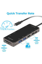 PROMATE | USB-C Hub, 11-in-1 Type-C Multi-Port Adapter with 100W USB-C Power Delivery | TE0173341