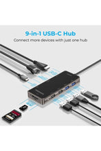 PROMATE | USB-C Hub, 9-In-1 USB Type-C Adapter with 1000Mbps RJ45 Ethernet, 100W USB-C Power Delivery | TE0165223
