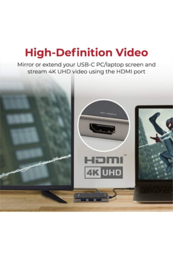 PROMATE | USB-C Hub, Multi-Functional 8-in-1 Type-C Adapter with 100W USB-C Power Delivery Port | TE0167190