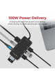 PROMATE | USB-C Hub, Multi-Functional 8-in-1 Type-C Adapter with 100W USB-C Power Delivery Port | TE0167190