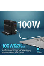 PROMATE | USB-C Laptop Charger, Compact Multiport Charging Station with Dual 100W USB-C Power Delivery Ports | TE0181282