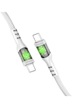 PROMATE | USB-C to USB-C Tranparent Serires With Gold Plated Connector White | TE0201549