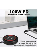 PROMATE | USB-C Hub with Qi Wireless Charger, USB Type-C Docking Station with 100W Type-C Power Delivery | TE0138559