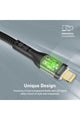 PROMATE | Usb C To Lighntning With Tranparent Sheels 1.2 M Black | TE0204124