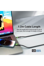 PROMATE | Usb C To Lighntning With Tranparent Sheels 1.2 M Black | TE0204124