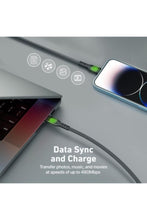 PROMATE | Usb C To Lighntning With Tranparent Sheels 1.2 M Black | TE0204124