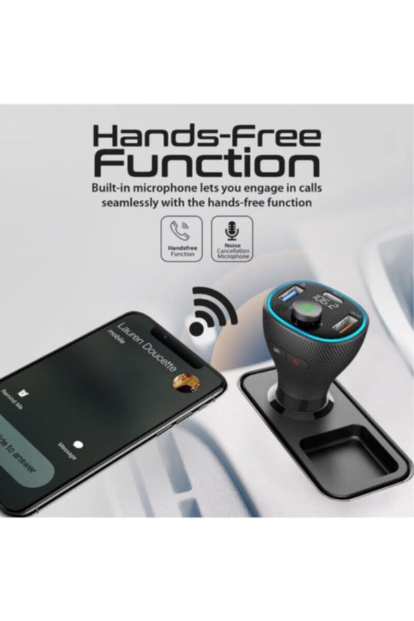 PROMATE | Wireless FM Transmitter, In-Car Bluetooth V 5.1 Transmitter Car Kit with 20W USB-C Power Delivery | TE0184128