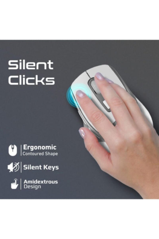 PROMATE | Wireless Mouse Ergonomic Silent Click Optical 2.4GHz Cordless Mice | TE0201542