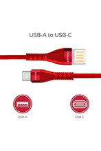 PROMATE | Zinc Alloy Reversible USB-A To Apple Lightning, Anti-Break Tpe, 1.2M Red | TE0138668