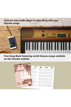 YAMAHA | 61-Keys Digital Portable Keyboard Maple | PSRE360MA