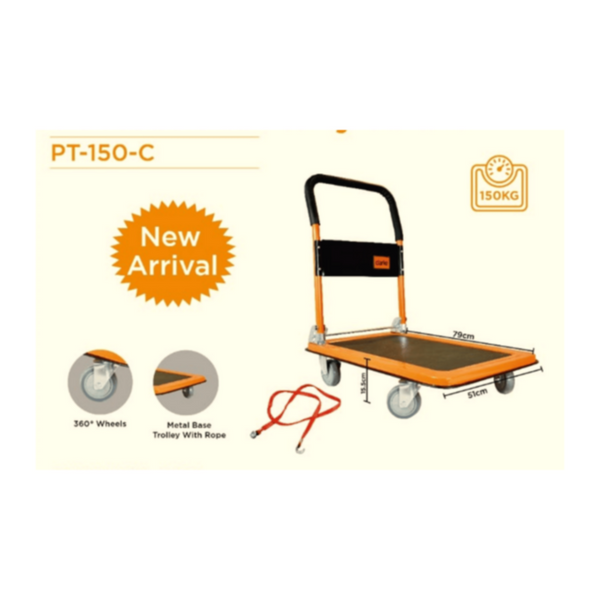 CLARKE | Platform Trolley Metal Base 150Kg 79x15.5x51cm | PT-150-C