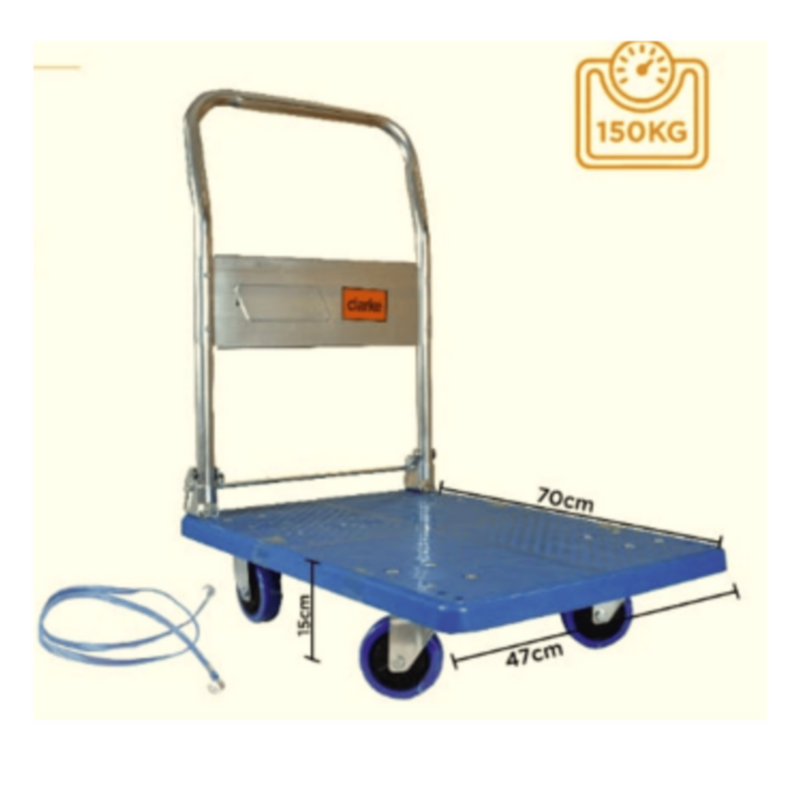 CLARKE | Platform Trolley Fibre Base 150kg 70x15x47cm | PTF-150-CL