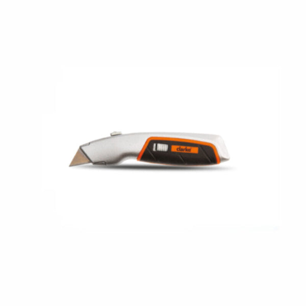 CLARKE | Quick Touch Rectractable Knife Grey/Orange/Black Body With Blade | QTKC