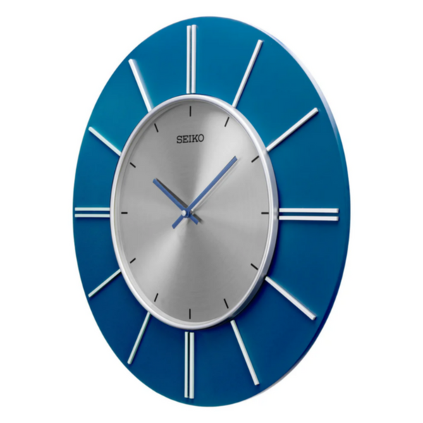 SEIKO | Silver-Blue Decor Wall Clock | QXA800L