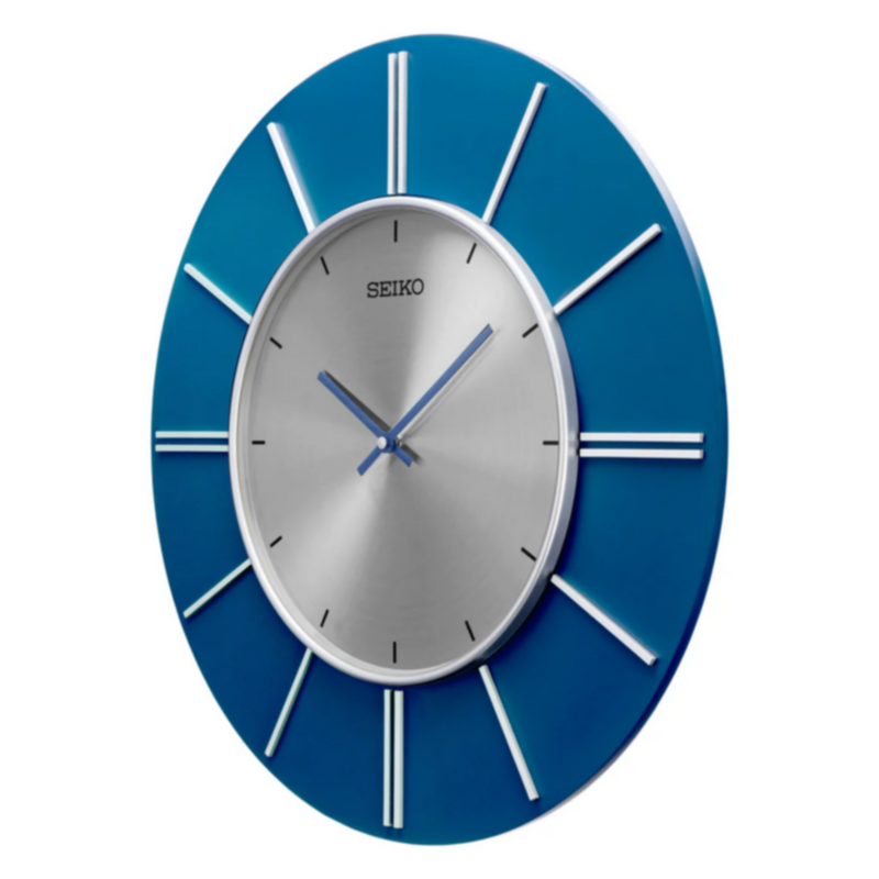 SEIKO | Silver-Blue Decor Wall Clock | QXA800L