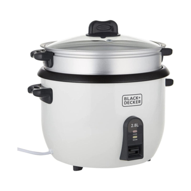BLACK + DECKER | 11.8 Cup Rice Cooker White 1100W 2.8 litres | RC2850-B5