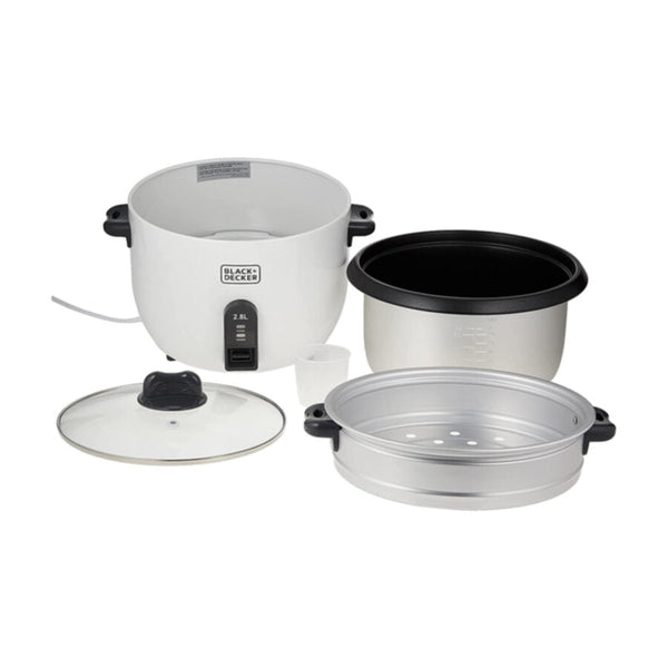 BLACK + DECKER | 11.8 Cup Rice Cooker White 1100W 2.8 litres | RC2850-B5