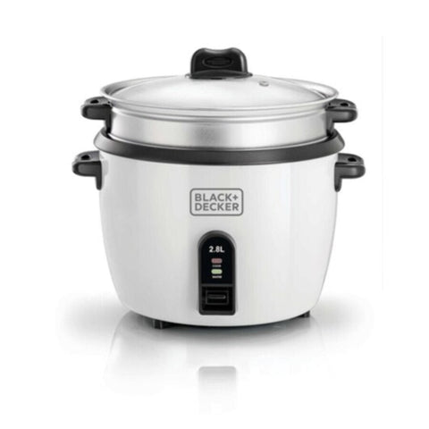 BLACK + DECKER | 11.8 Cup Rice Cooker White 1100W 2.8 litres | RC2850-B5
